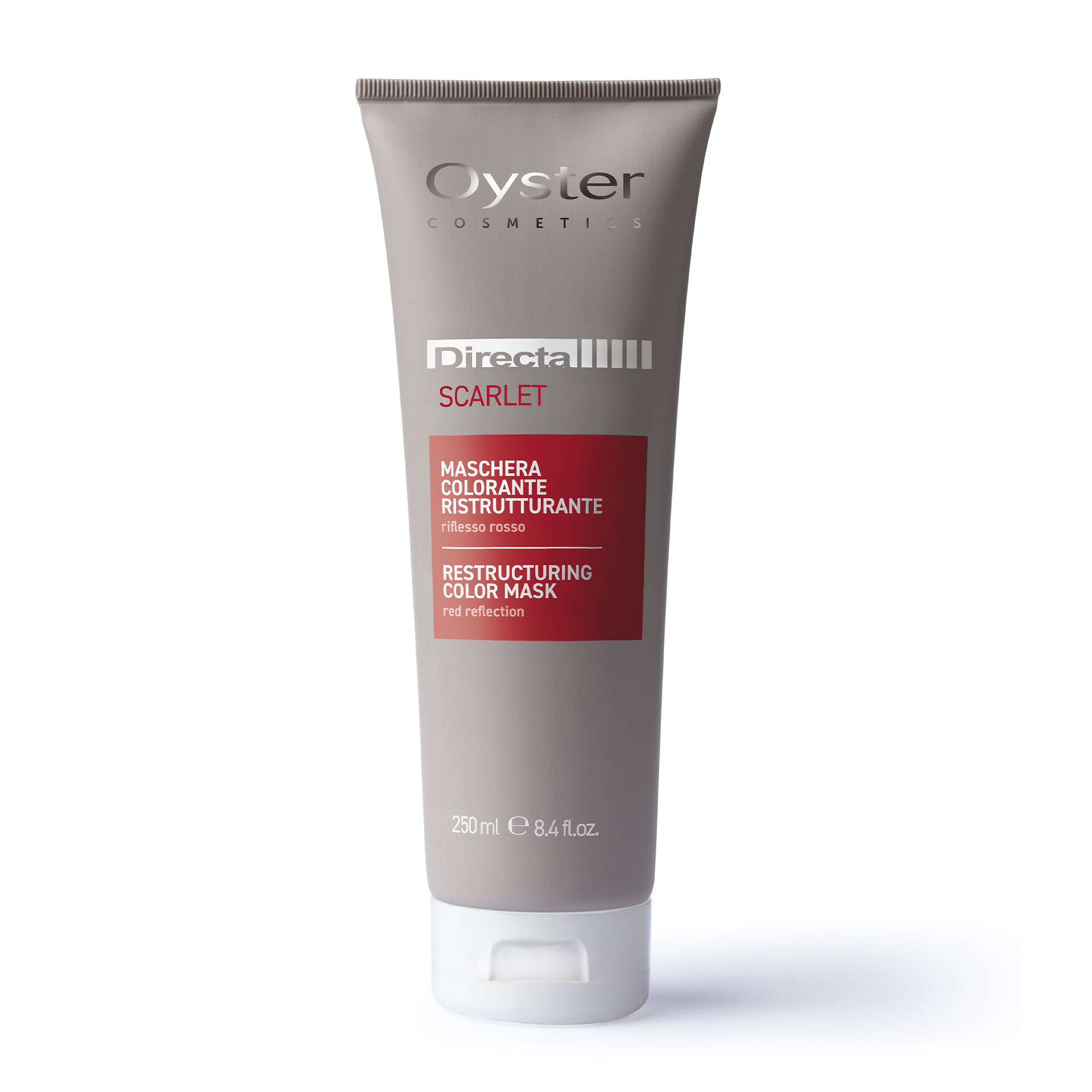 Oyster Cosmetics Тонирующая маска с прямым пигментом DIRECTA CRAZY RESTRUCTURING COLOR MASK SCARLET темно-красный 250ml