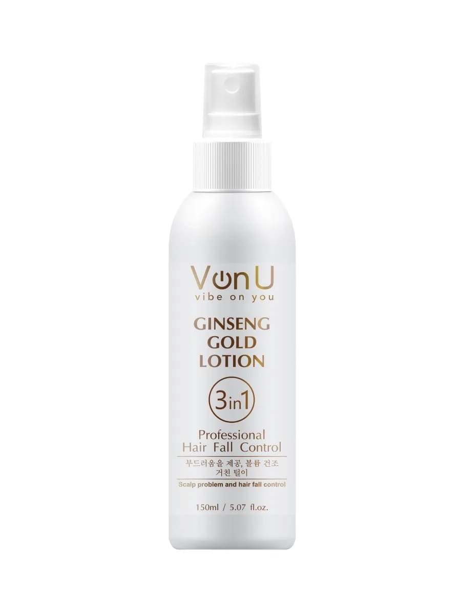 Von U Лосьон для роста волос с экстрактом золотого женьшеня Ginseng Gold Lotion 150 мл														