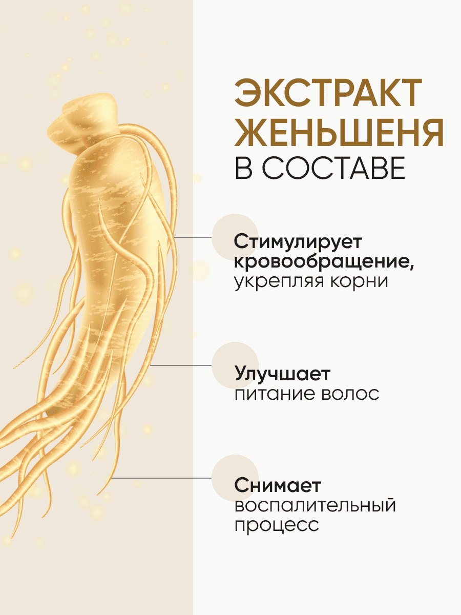 Von-U Набор шампунь 200мл+кондиционер 200мл+лосьон 150м с экстрактом золотого женьшеня Ginseng Gold